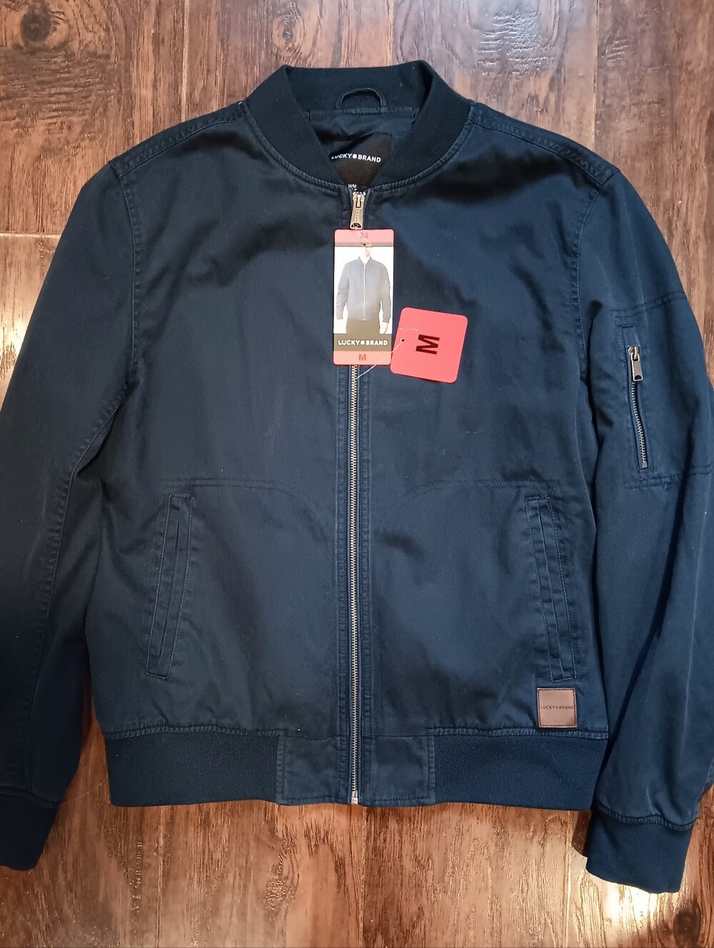 New Lucky Brand 100% Cotton Bomber Jacket Men's Medium
